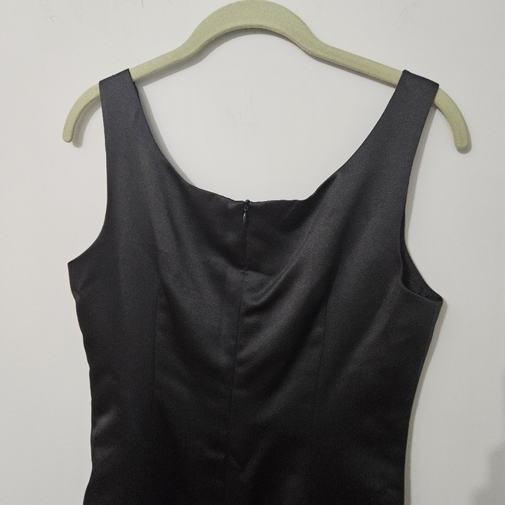 TRIO NY Black Sleeveless Sheath Dress Size 10 Classic Cocktail Little Black - Picture 7 of 13